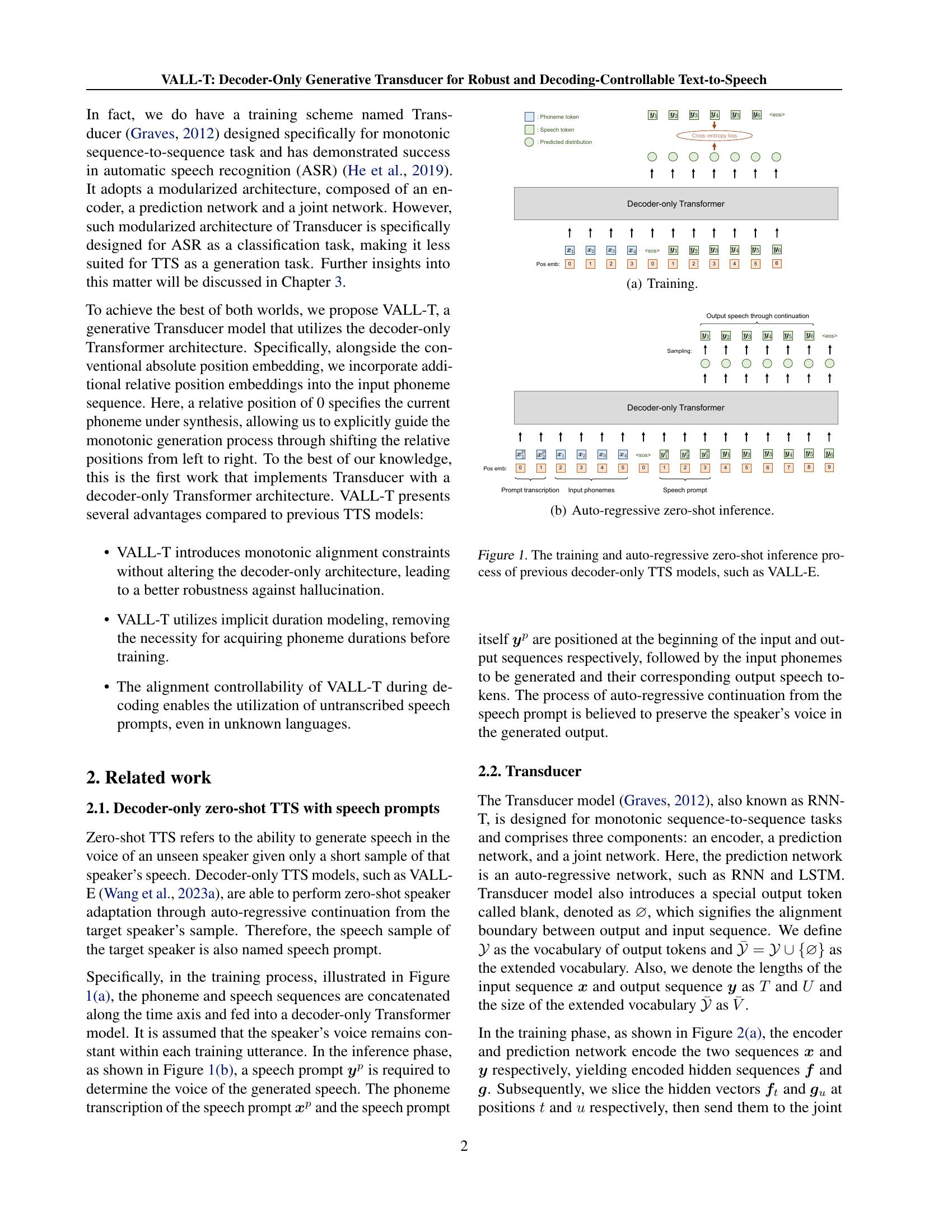 Vall T Decoder Only Generative Transducer For Robust And Decoding