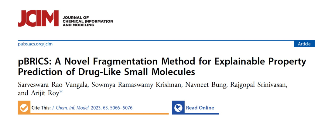 J. Chem. Inf. Model. | 一种用于可解释药物小分子性质预测的新型分解方法