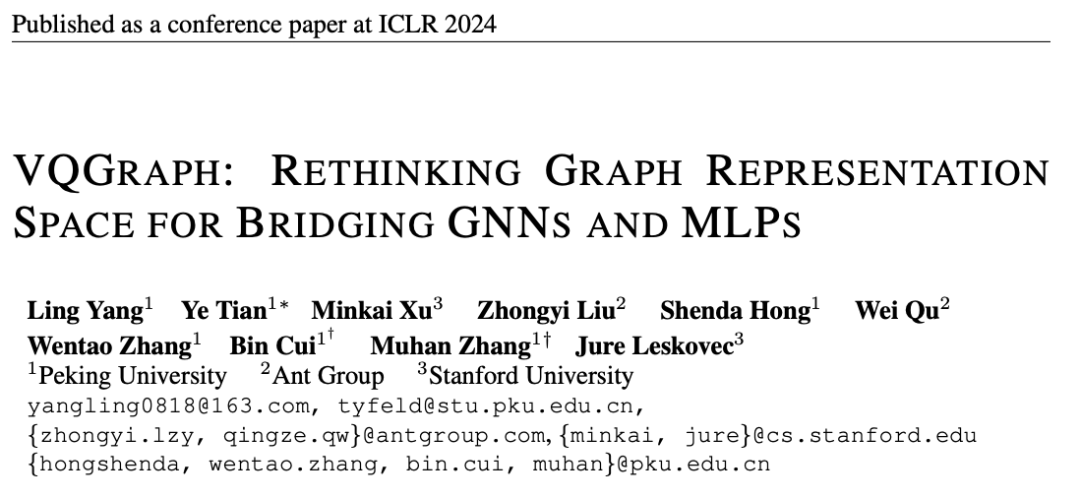 ICLR 2024 | VQGraph: 重新审视图表示学习，将Graph空间Token化
