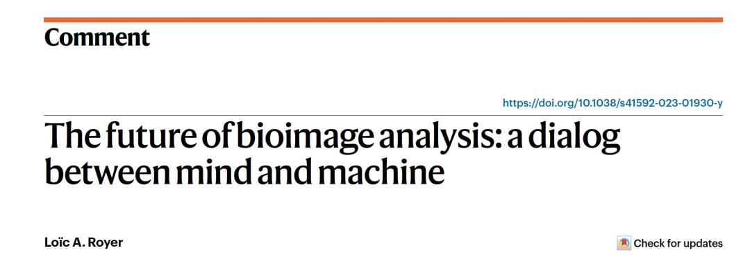 Nat. Methods | 生物图像分析的未来：心智与机器之间的对话