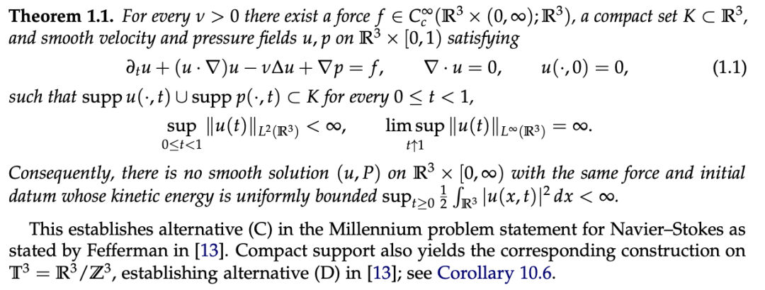The main theorem from the Navier–Stokes proof
