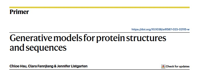 Nat. Biotechnol. | 蛋白质结构和序列的生成模型