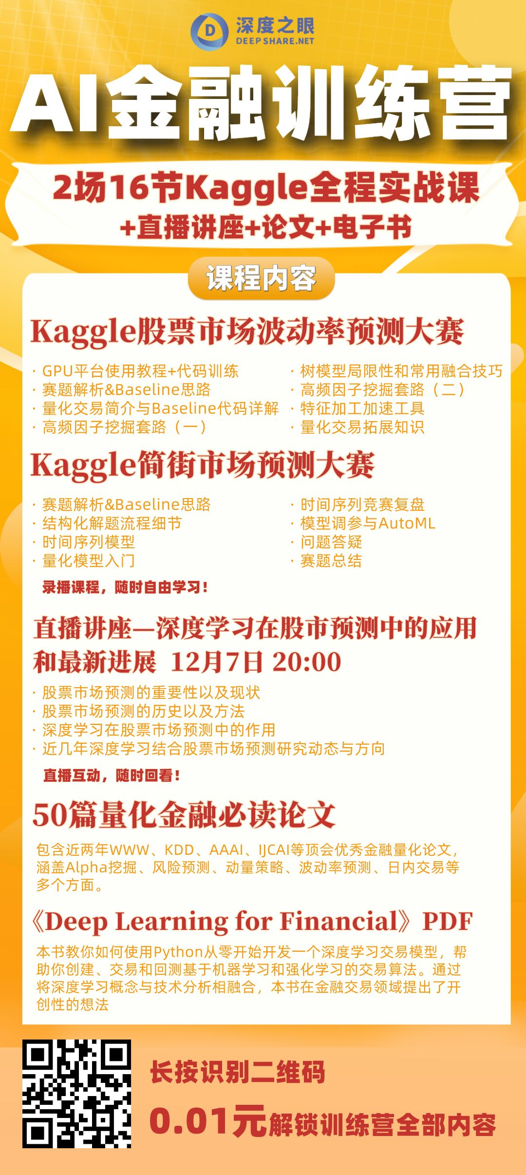 打完2场Kaggle，学弟成了量化金融大神