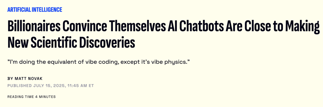 Coverage of the “vibe physics” debate