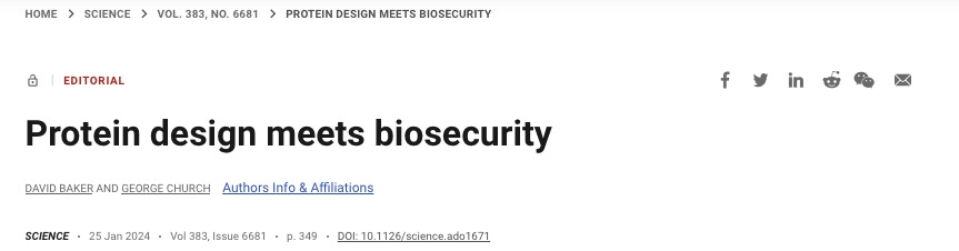 Science | 蛋白质设计遇见生物安全