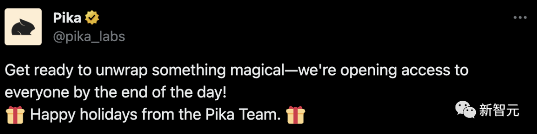 Pika1.0全面开放测试！打响AI视频圣诞大战，网友脑洞大开一手体验