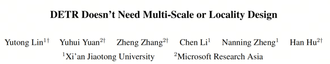 微软亚研院提出DETR最强改进策略 | DETR无痛涨点Tricks集合