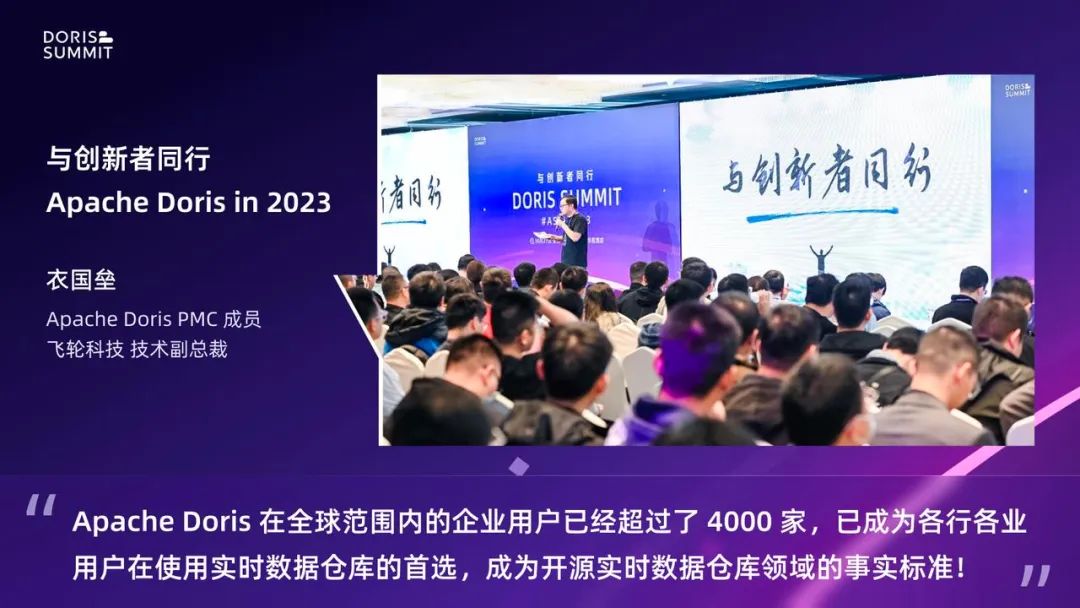 与创新者同行，Doris Summit Asia 2023 线下技术峰会圆满落幕！