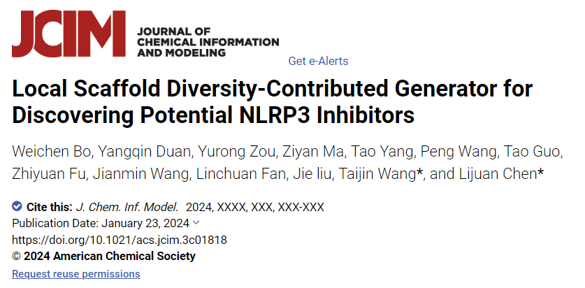 J. Chem. Inf. Model.｜局部骨架多样性增强的分子生成模型用于开发NLRP3抑制剂