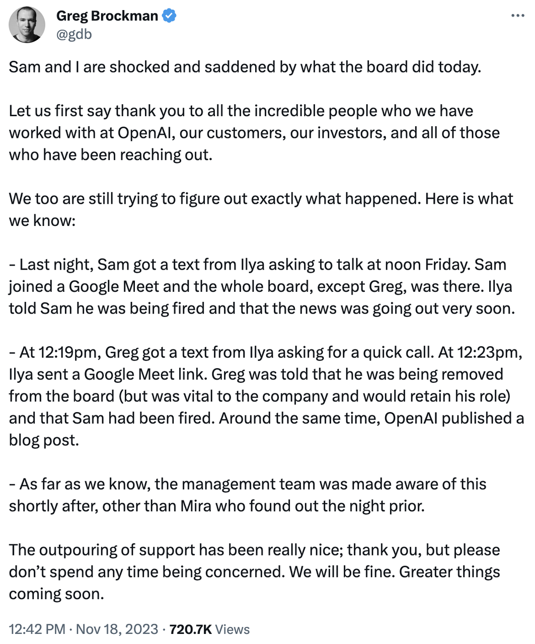 Sam Altman 被罢免细节曝光，投资 100+ 公司或成「话柄」？