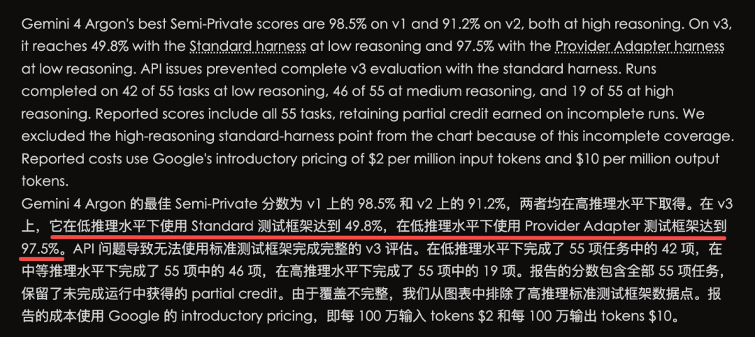 評估註記說明推理程度與未完成的標準框架測試