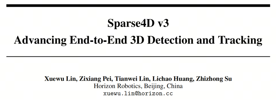 BEV新SOTA | Sparse4D v3用实例去噪+质量估计+解耦注意力全面提升BEV检测性能