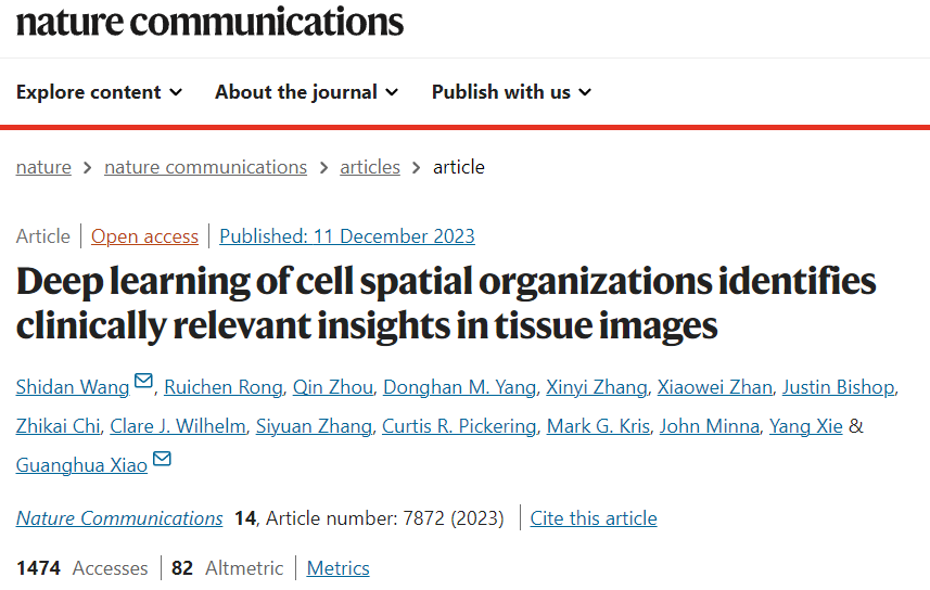 Nat. Commun.速递：深度学习识别病理图像中的细胞空间组织
