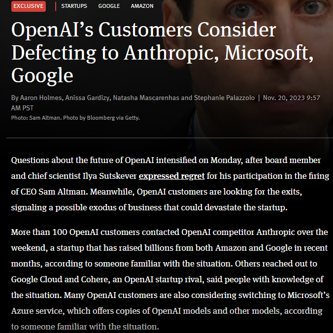 刚刚！亚马逊、谷歌加入OpenAI争夺战，微软“0元购”计划破灭？