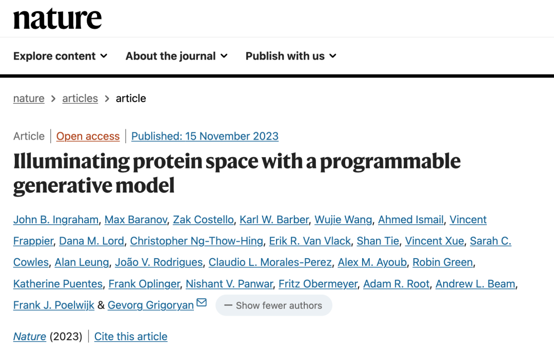 Nature速递：用可编程的生成模型照亮蛋白质空间