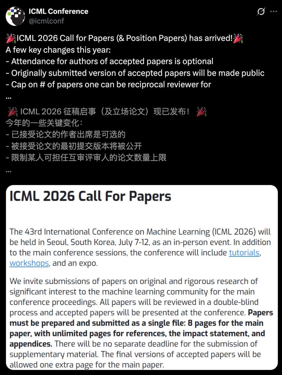ICML 2026史上最严新规：LLM不得列为作者，滥用AI直接退稿- 智源社区