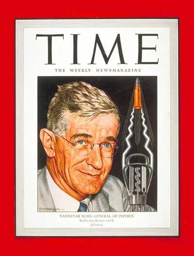 TIME Magazine Cover: Dr. Vannevar Bush - Apr. 3, 1944 - Health & Medicine