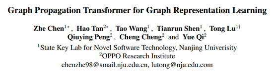 用于图表示学习的Graph Propagation Transformer (GPTrans)