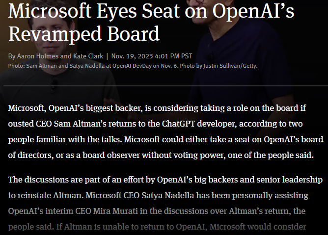 尘埃落定！奥特曼加入微软，还原OpenAI宫斗时间线