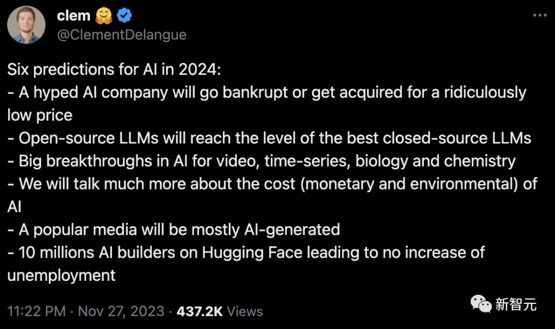 Hugging Face CEO预测：2024年AI行业六大巨变！