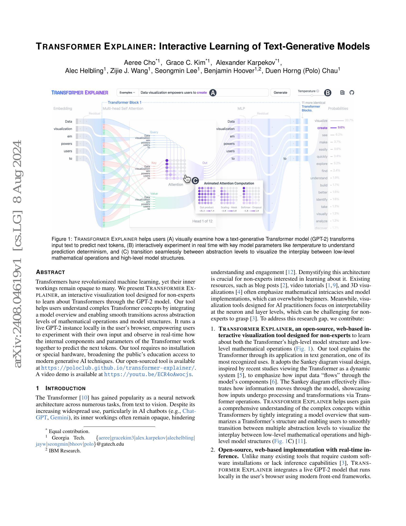 Transformer Explainer: Interactive Learning of Text-Generative Models ...