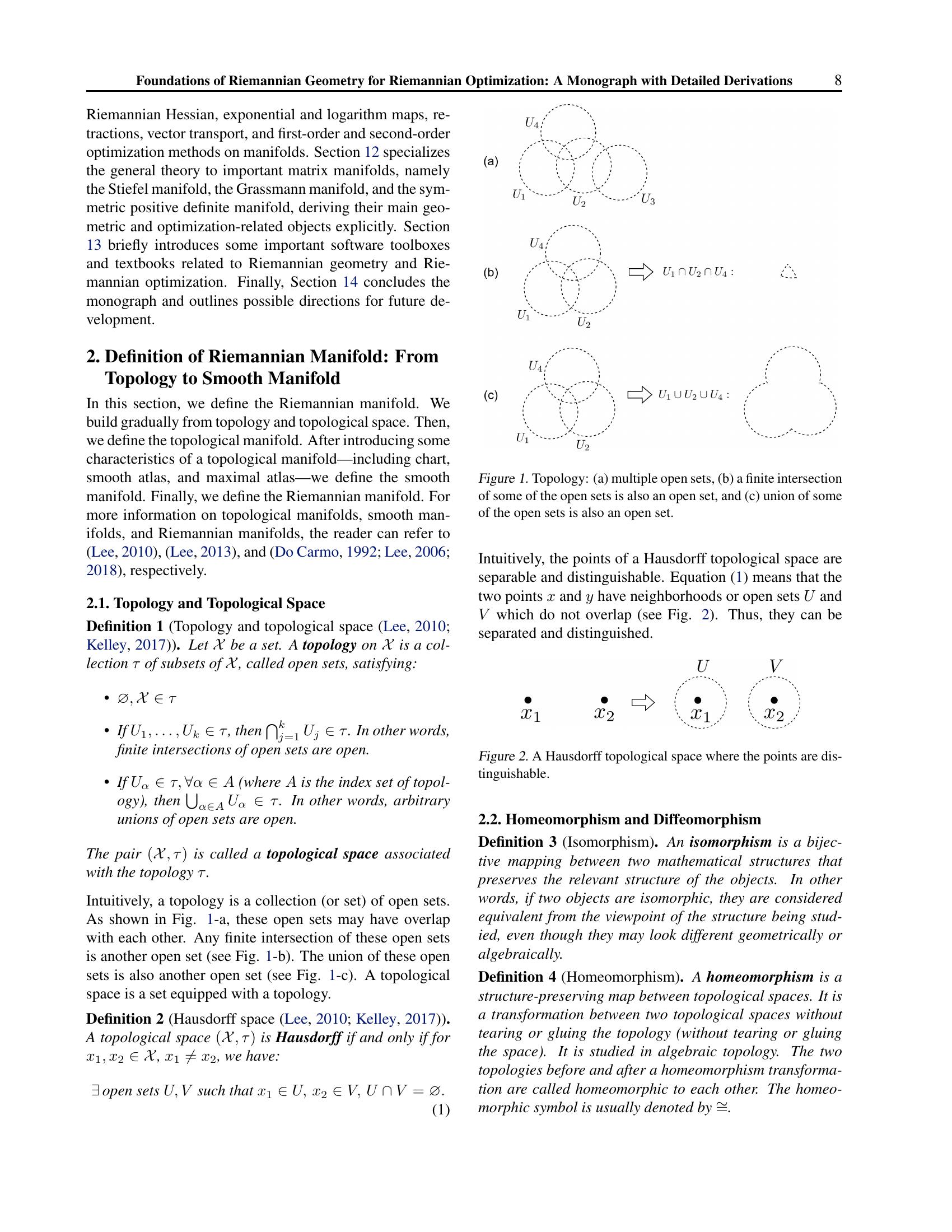 Foundations of Riemannian Geometry for Riemannian Optimization: A ...