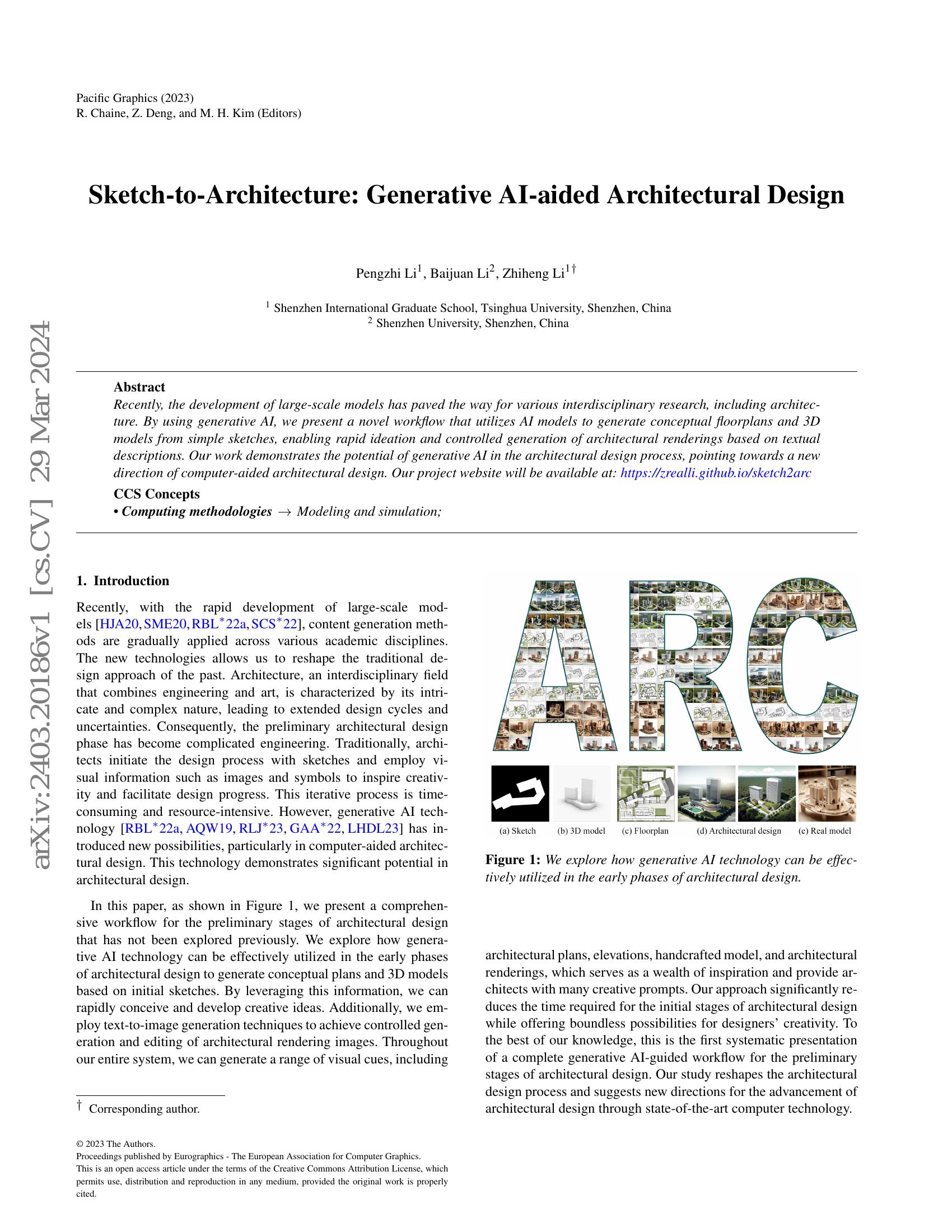 Sketch-to-Architecture: Generative AI-aided Architectural Design - 智源社区论文