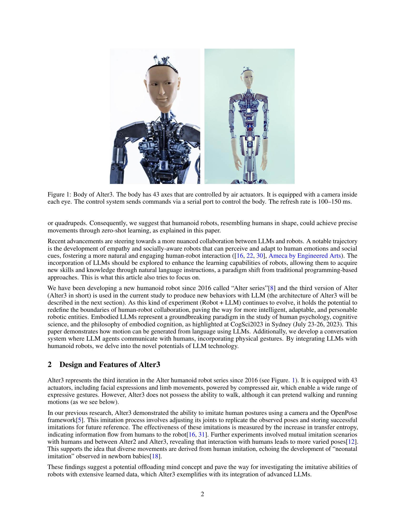 From Text to Motion: Grounding GPT-4 in a Humanoid Robot 