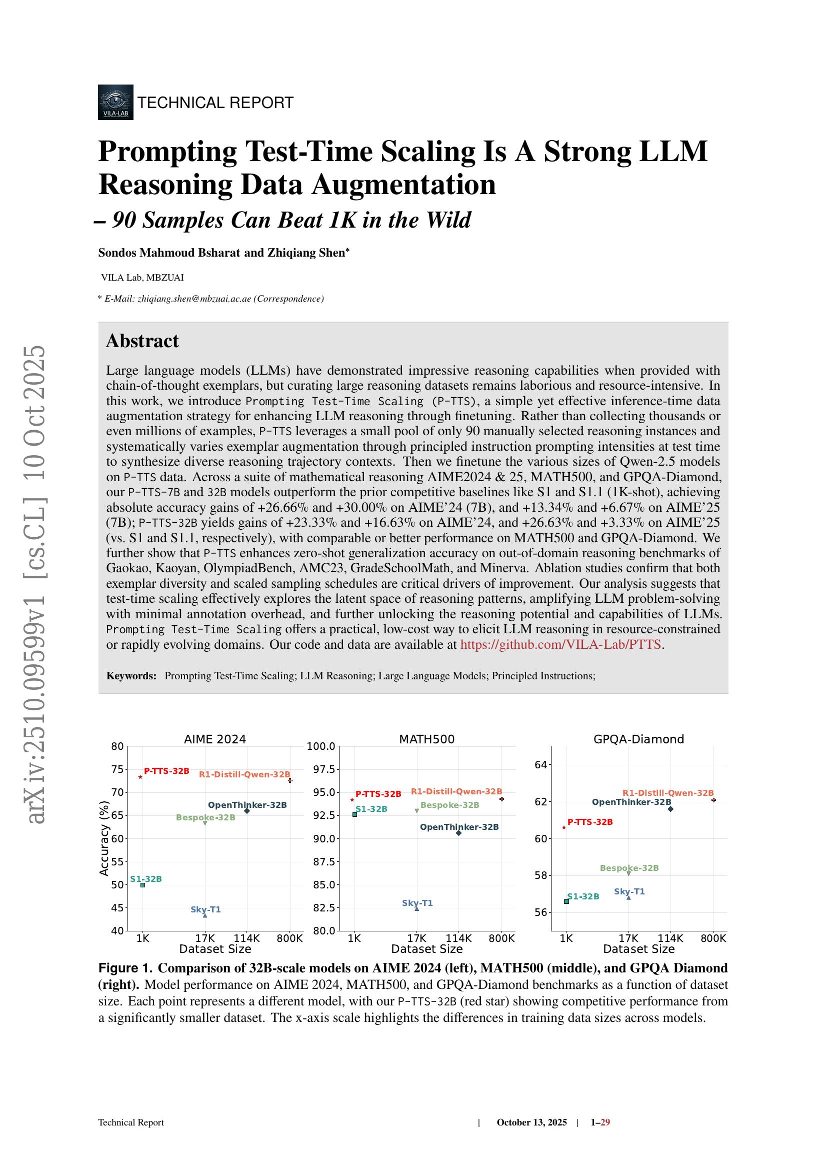 Prompting Test-Time Scaling Is A Strong LLM Reasoning Data Augmentation ...