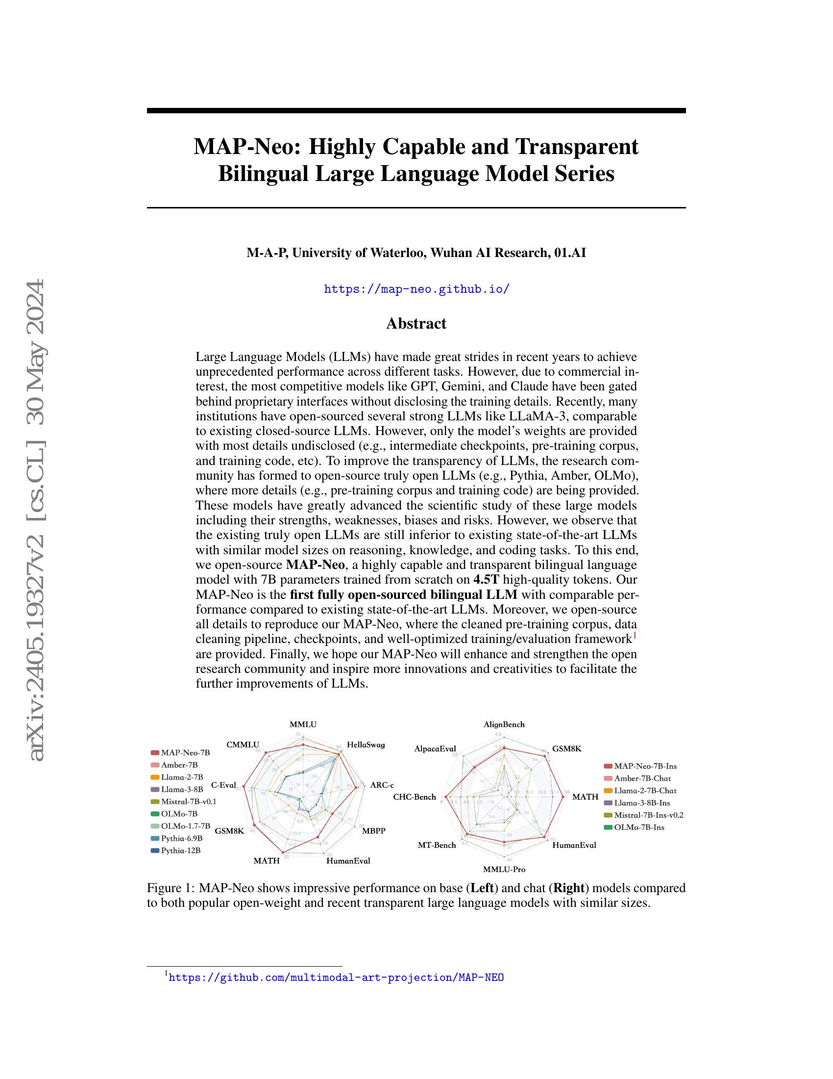 MAP-Neo: Highly Capable and Transparent Bilingual Large Language Model ...