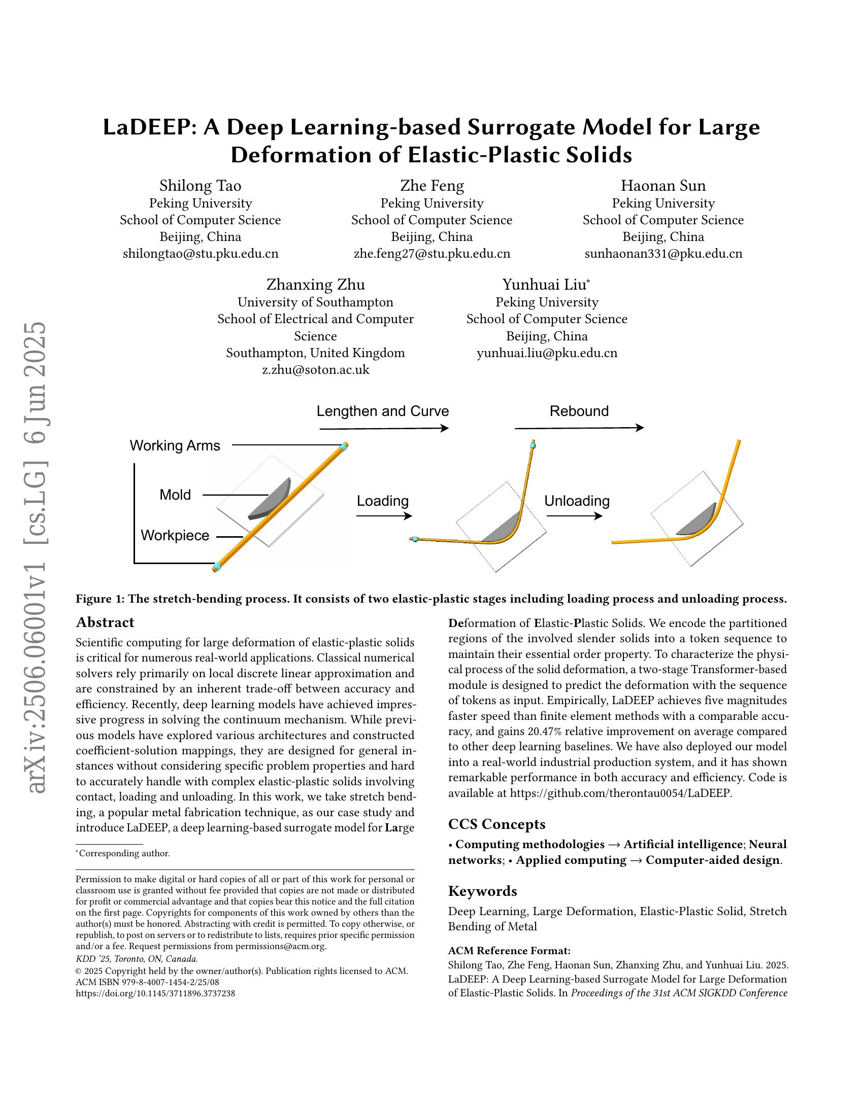 LaDEEP: A Deep Learning-based Surrogate Model for Large Deformation of ...
