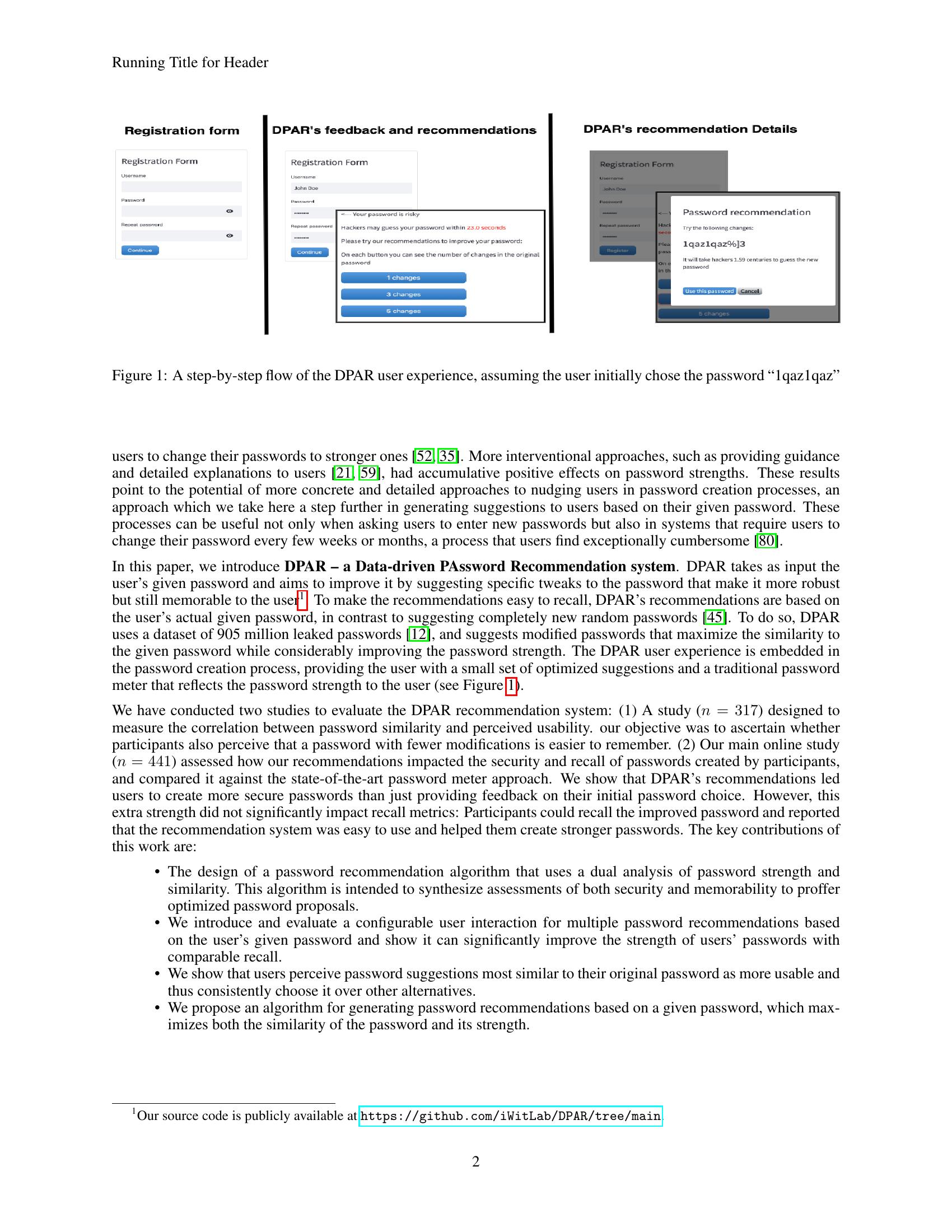 Dpar Checklist Improving Users' Passwords with DPAR: a Data-driven Password ...