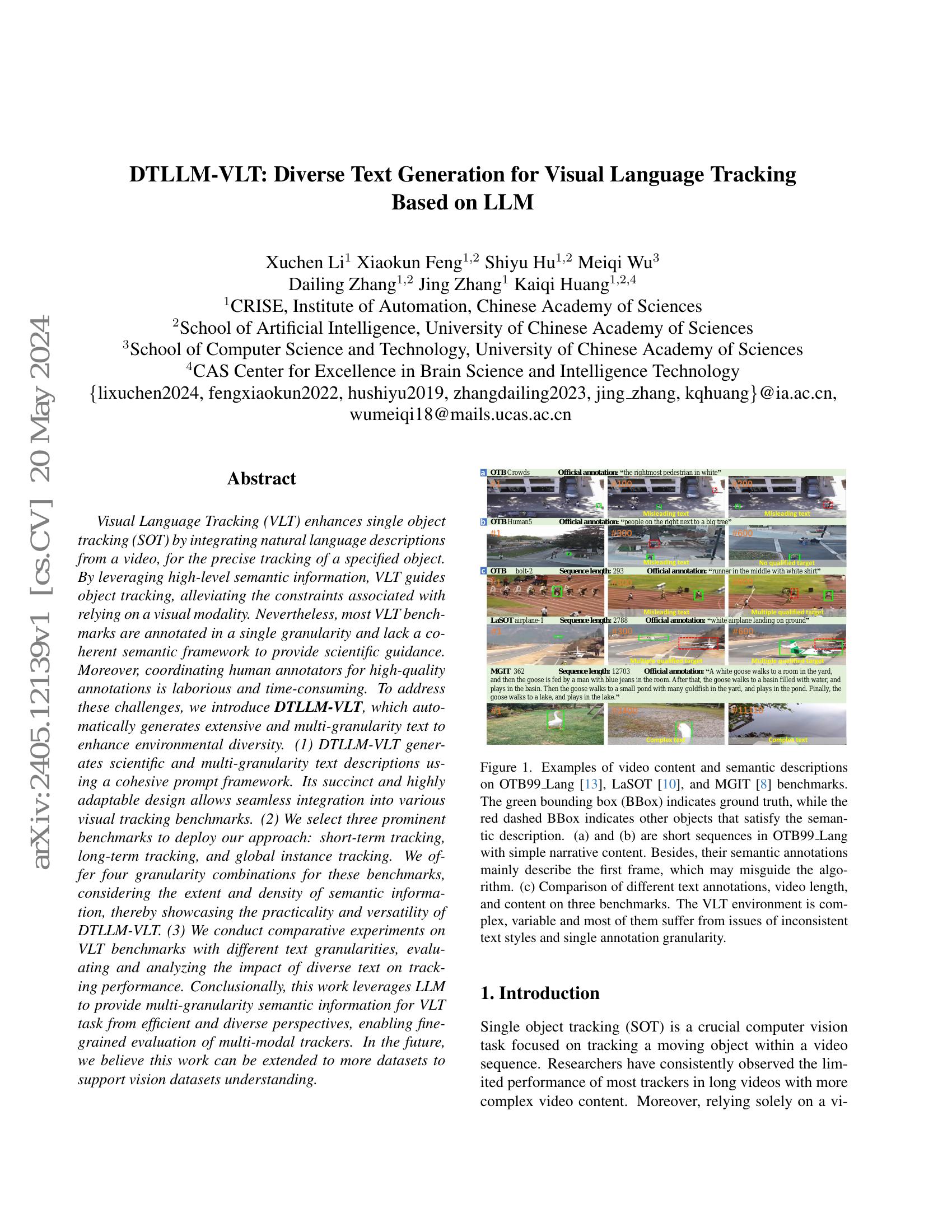 DTLLM-VLT: Diverse Text Generation for Visual Language Tracking Based ...