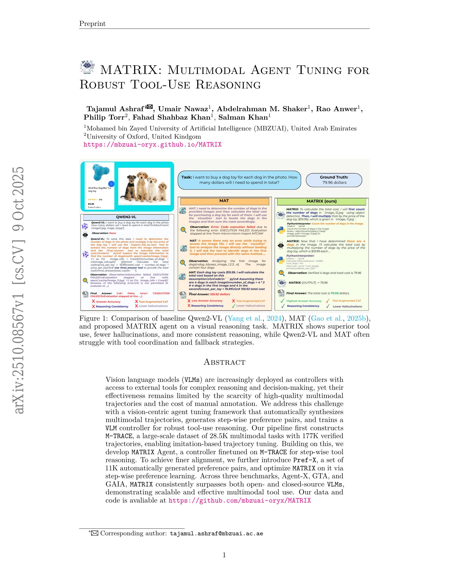 MATRIX: Multimodal Agent Tuning for Robust Tool-Use Reasoning - 智源社区论文