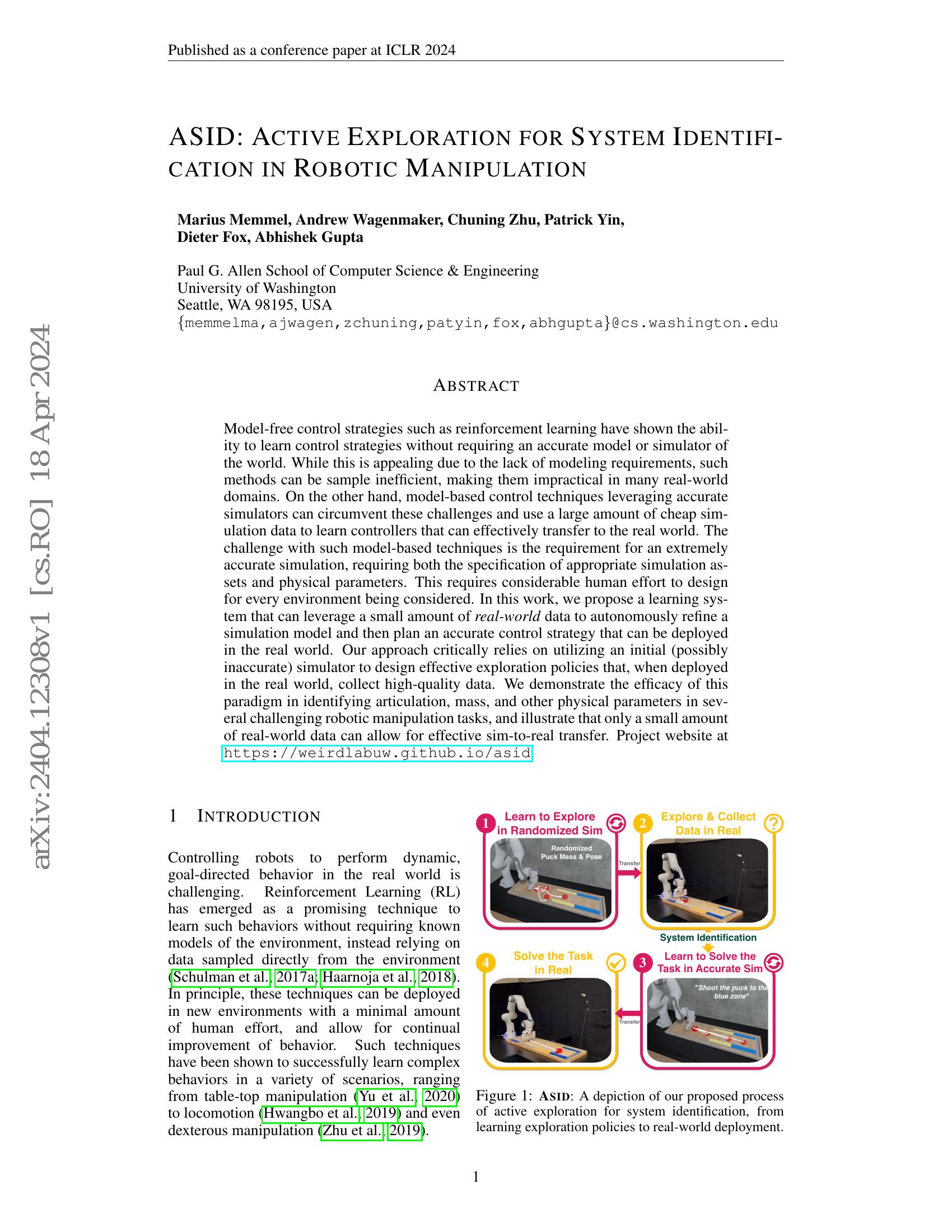ASID: Active Exploration for System Identification in Robotic ...