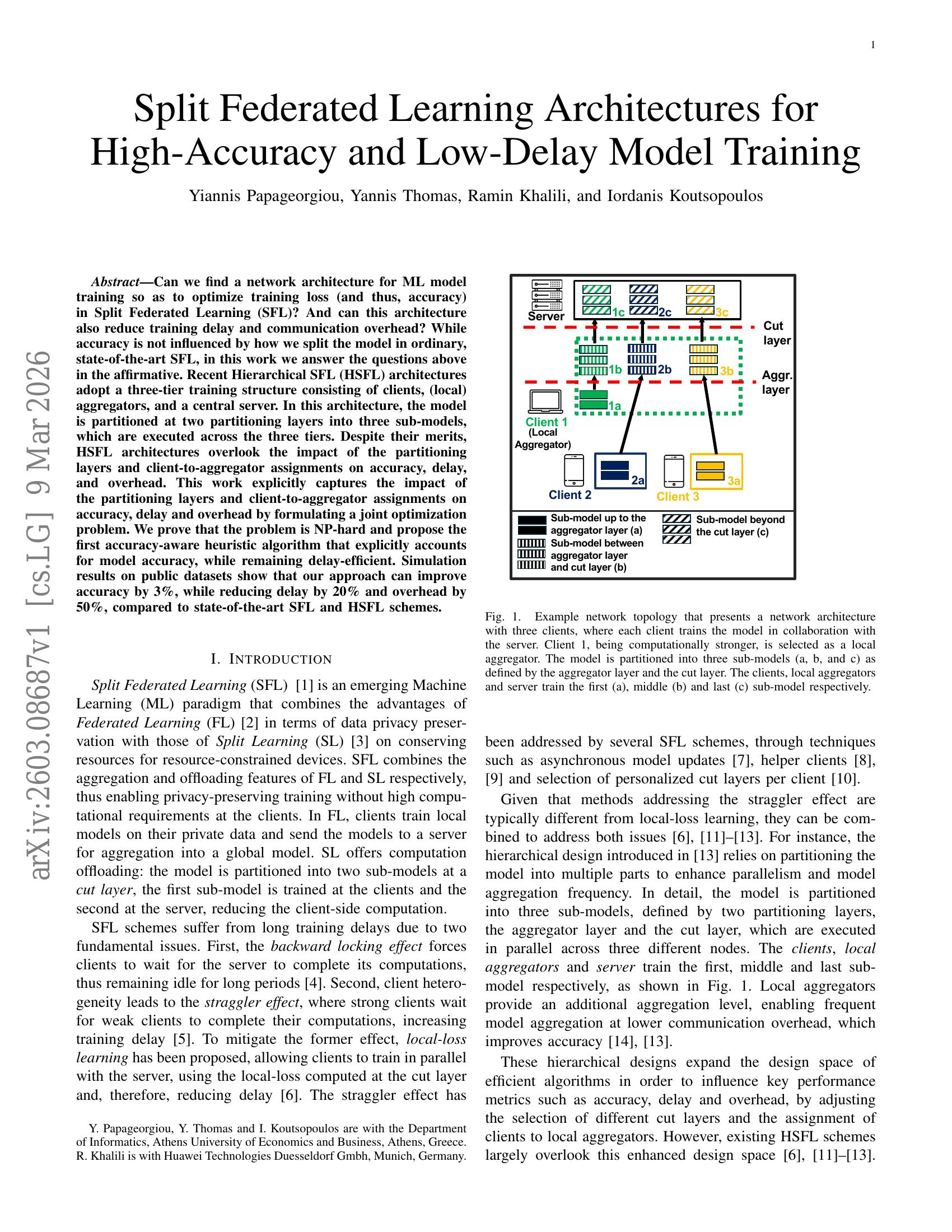 Split Federated Learning Architectures for High-Accuracy and Low-Delay ...