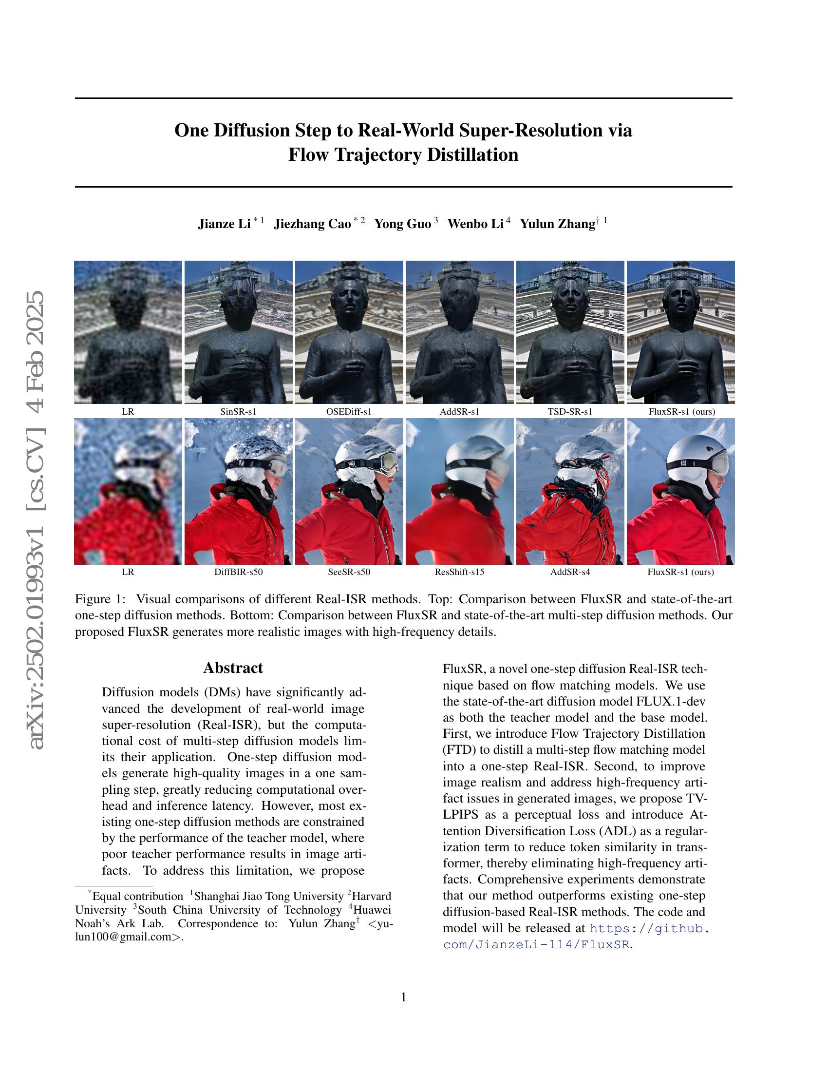 One Diffusion Step to Real-World Super-Resolution via Flow Trajectory ...