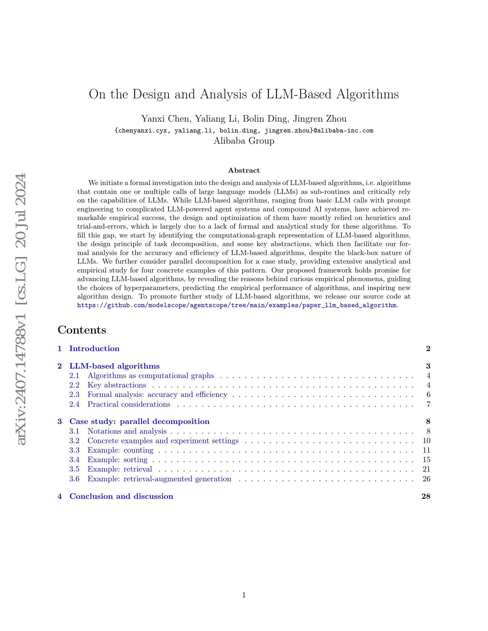 On the Design and Analysis of LLM-Based Algorithms - 智源社区论文