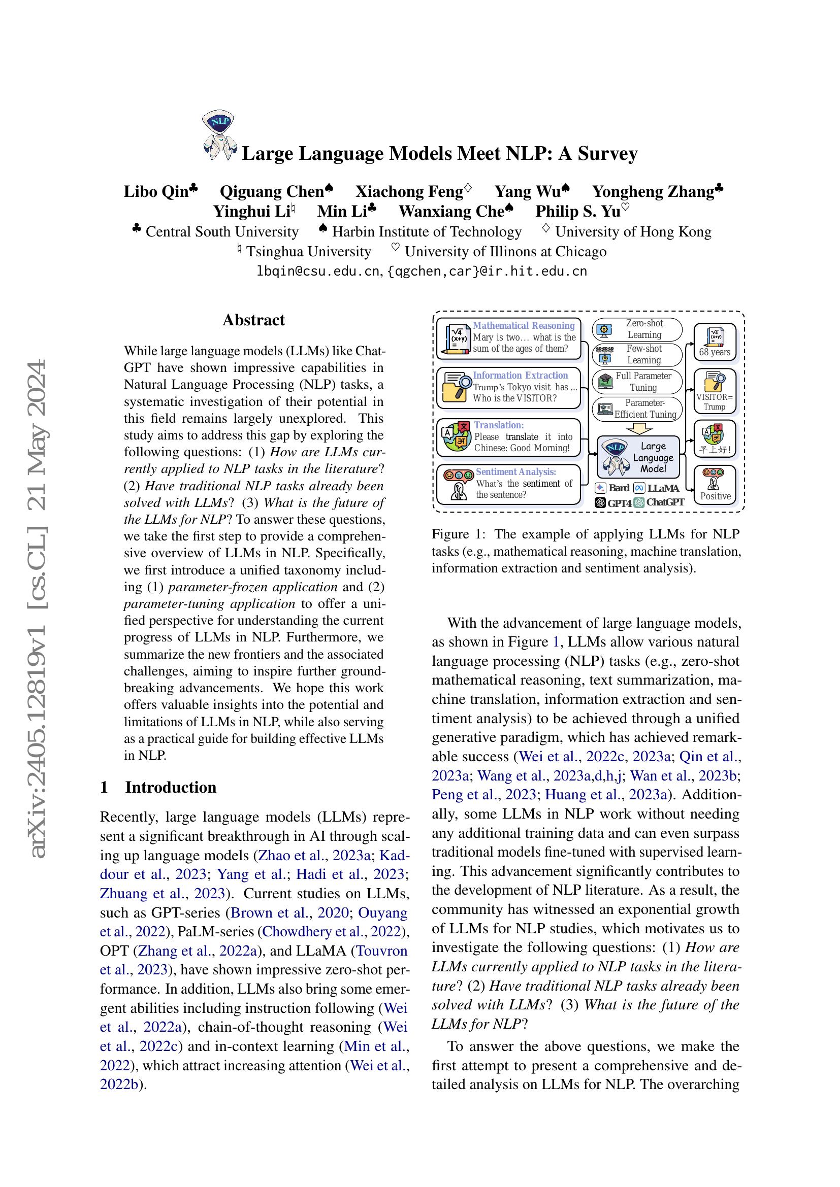 Large Language Models Meet NLP: A Survey - 智源社区论文