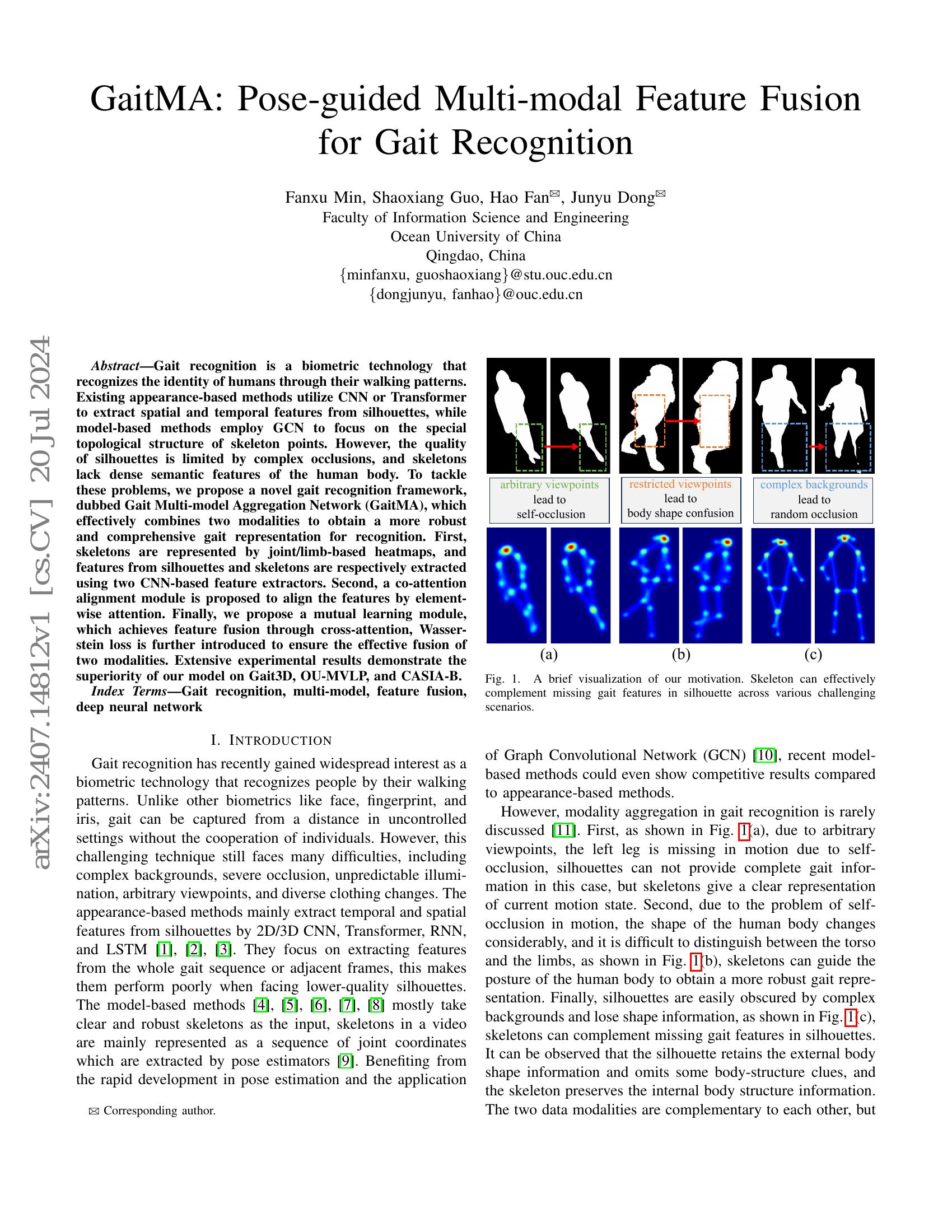 GaitMA: Pose-guided Multi-modal Feature Fusion for Gait Recognition - 智 ...