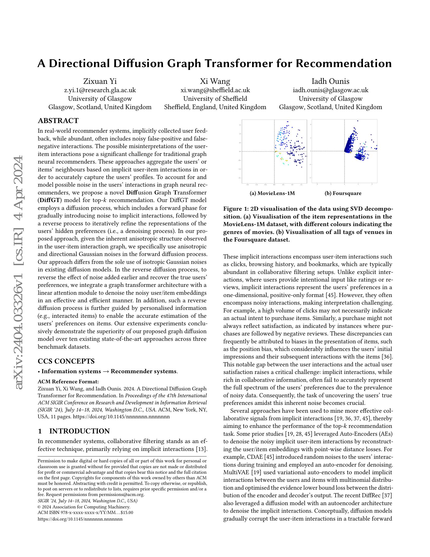 A Directional Diffusion Graph Transformer for Recommendation - 智源社区论文