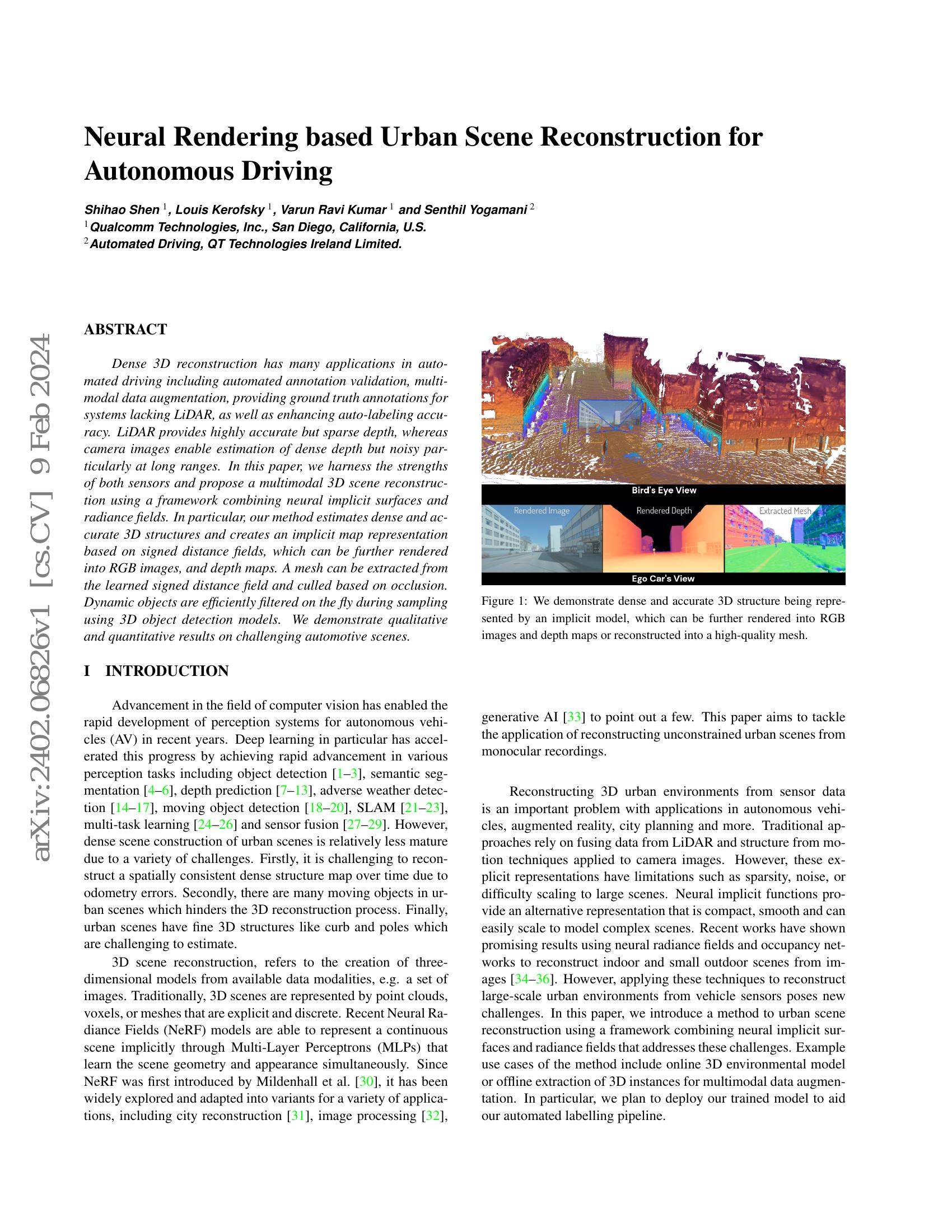 Neural Rendering based Urban Scene Reconstruction for Autonomous ...