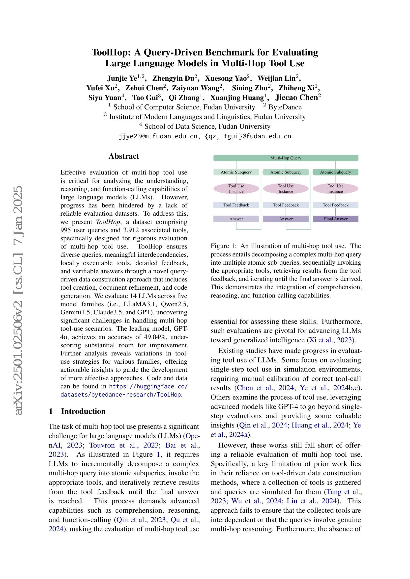 ToolHop: A Query-Driven Benchmark for Evaluating Large Language Models ...