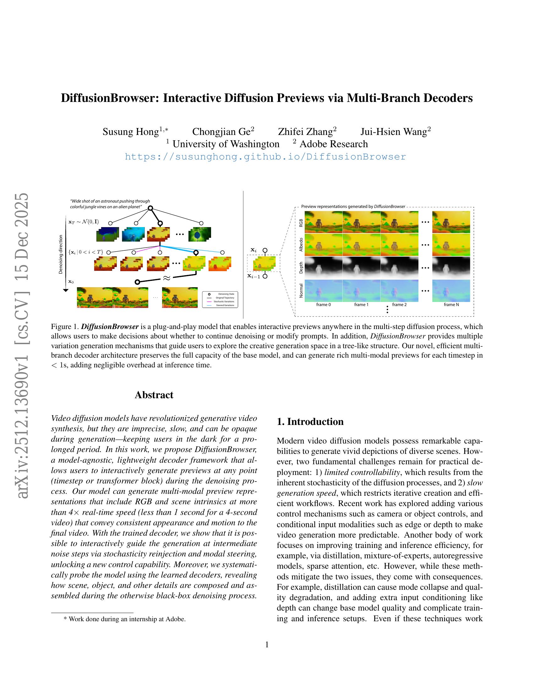 DiffusionBrowser: Interactive Diffusion Previews via Multi-Branch ...