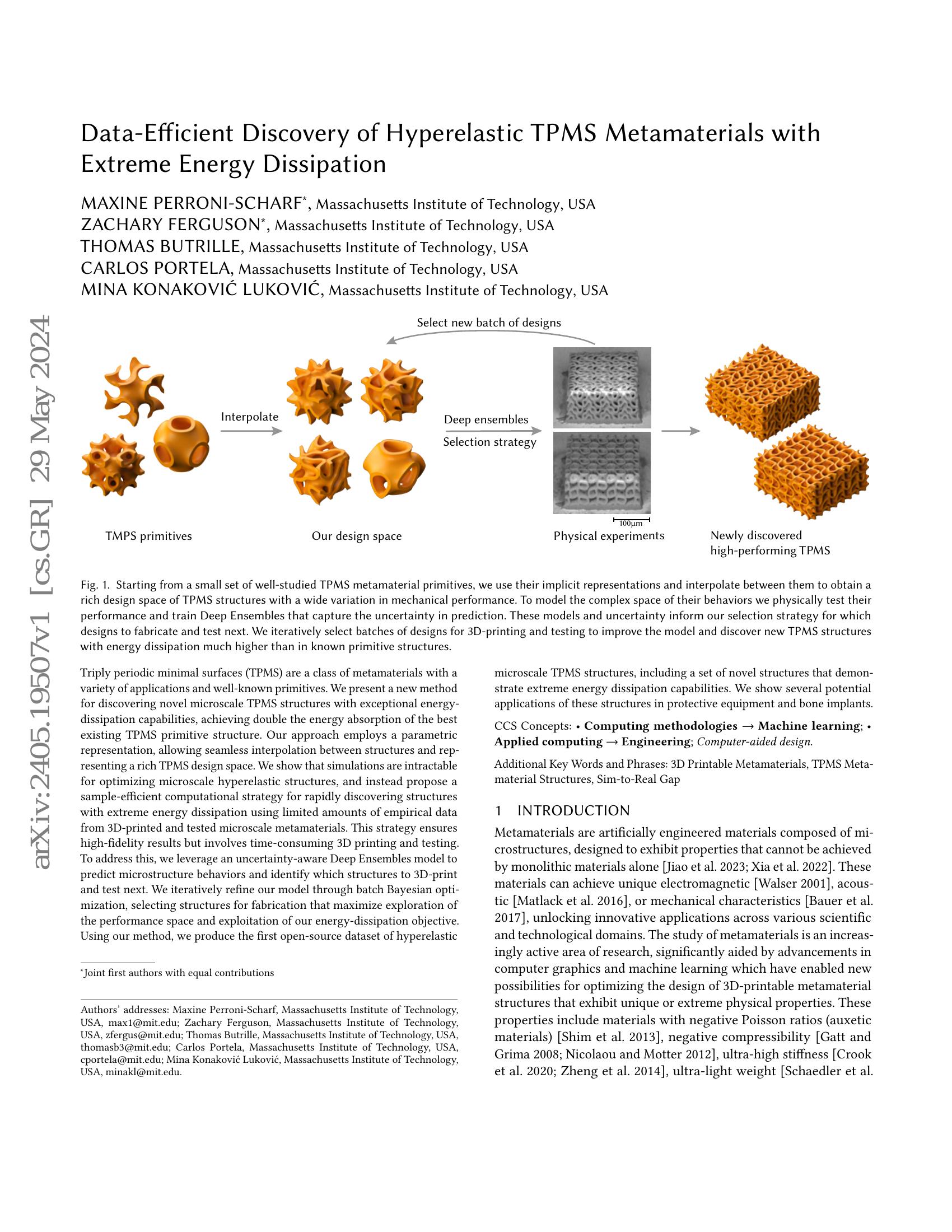Data-Efficient Discovery of Hyperelastic TPMS Metamaterials with ...