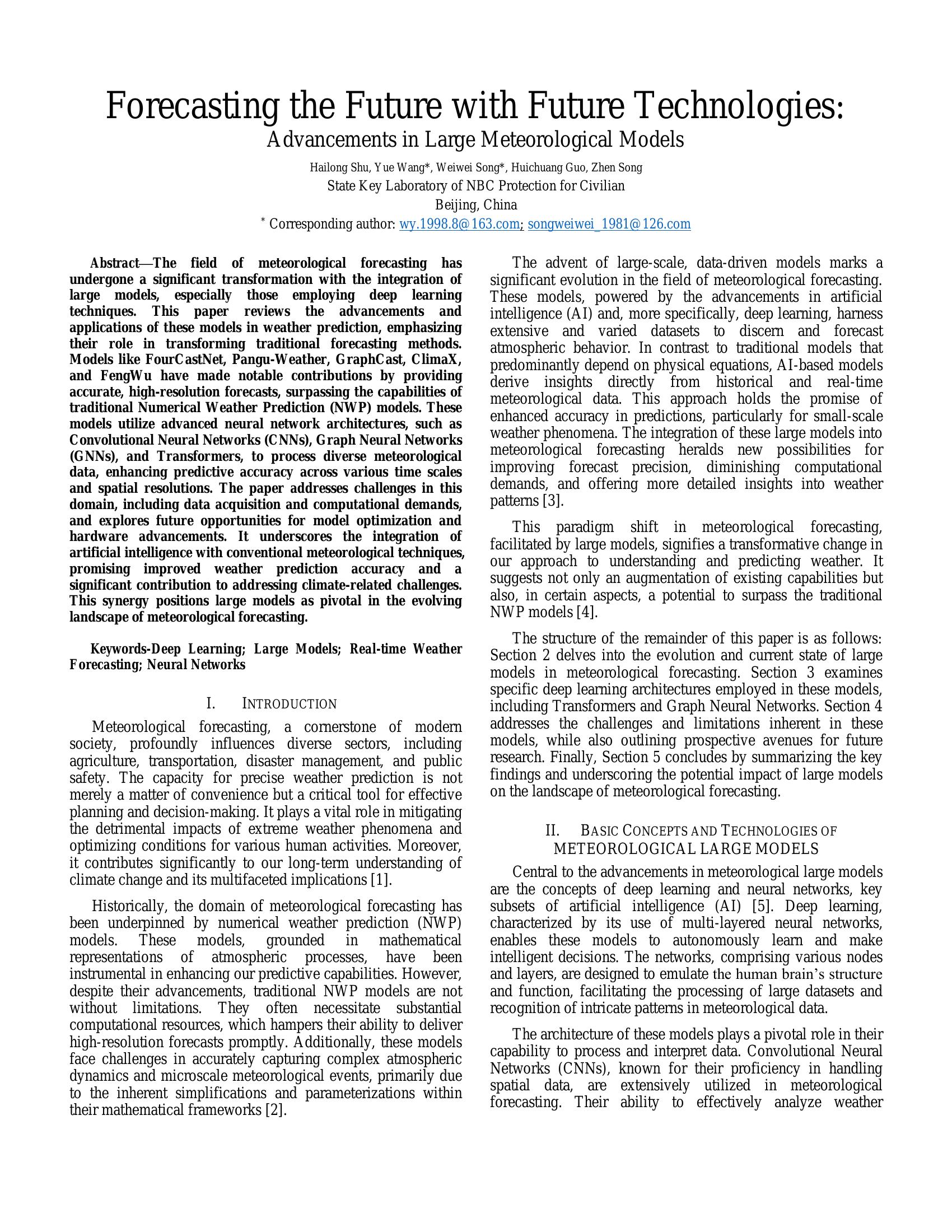 Forecasting the Future with Future Technologies: Advancements in Large ...