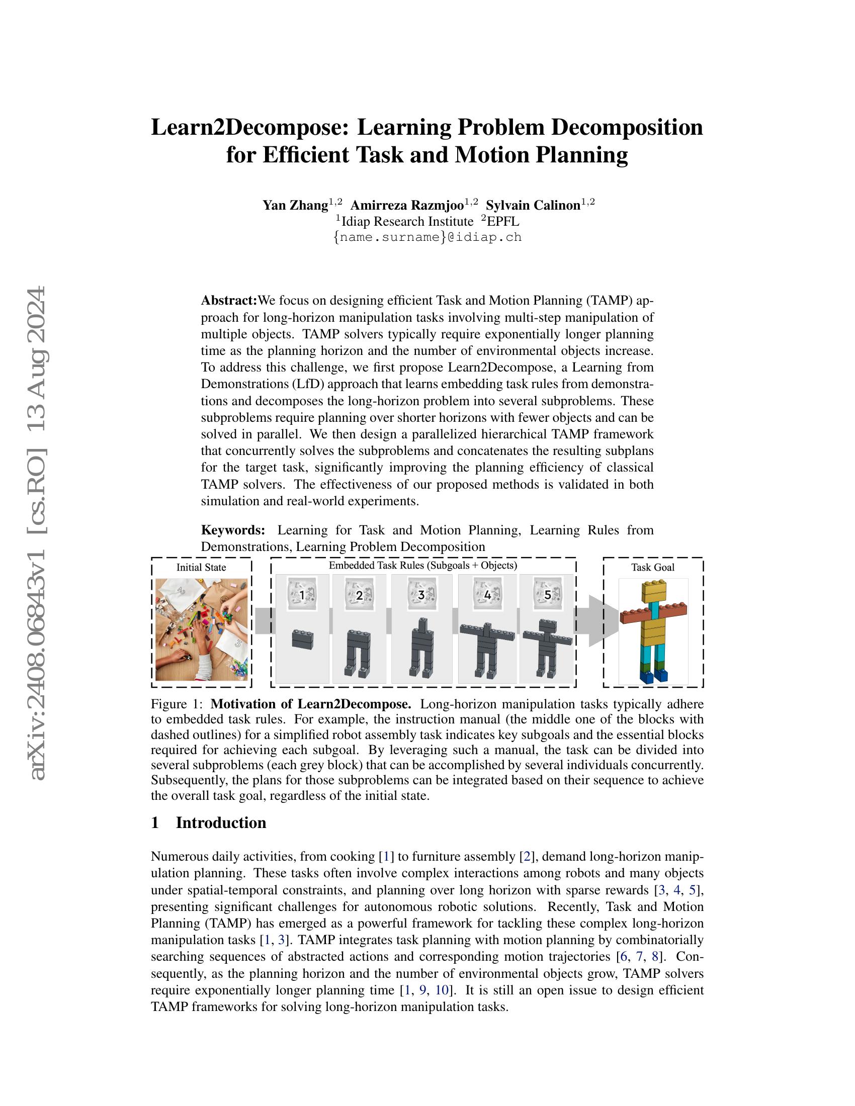 Learn2Decompose: Learning Problem Decomposition for Efficient Task and ...