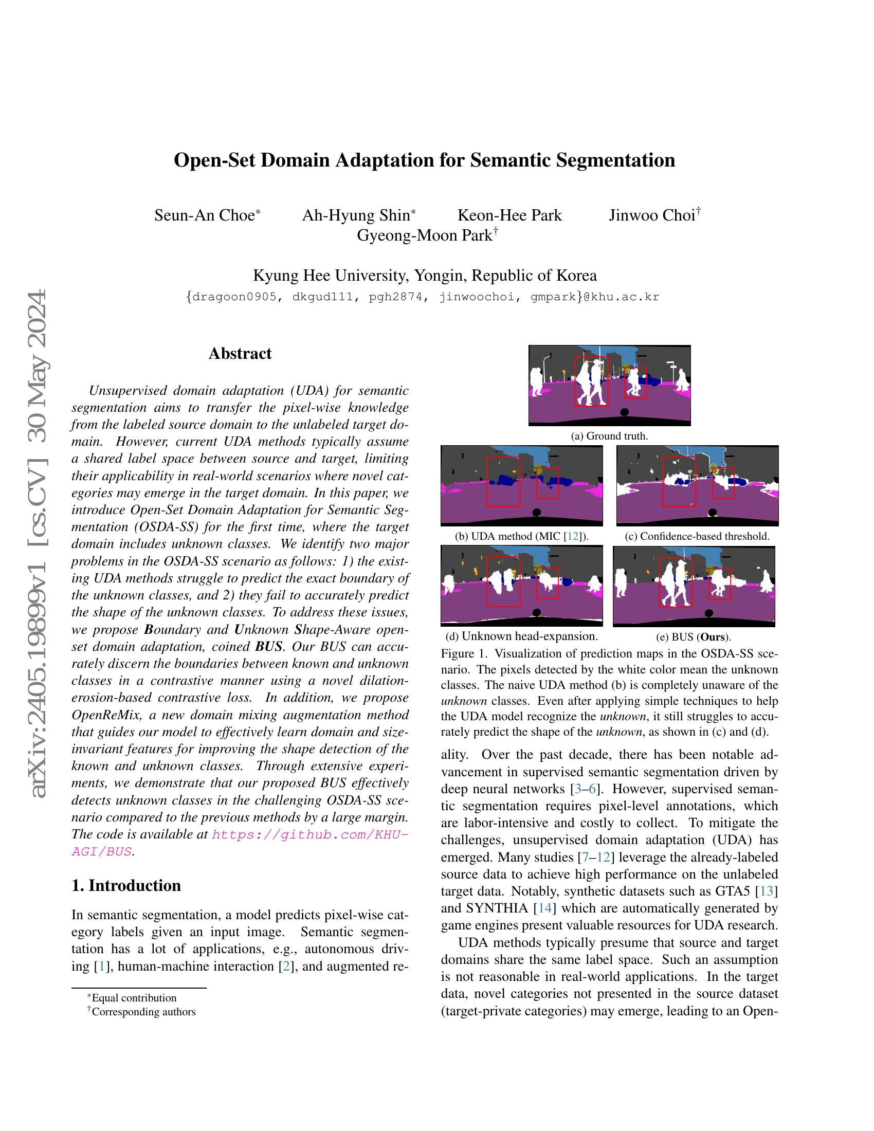 Open-Set Domain Adaptation for Semantic Segmentation - 智源社区论文