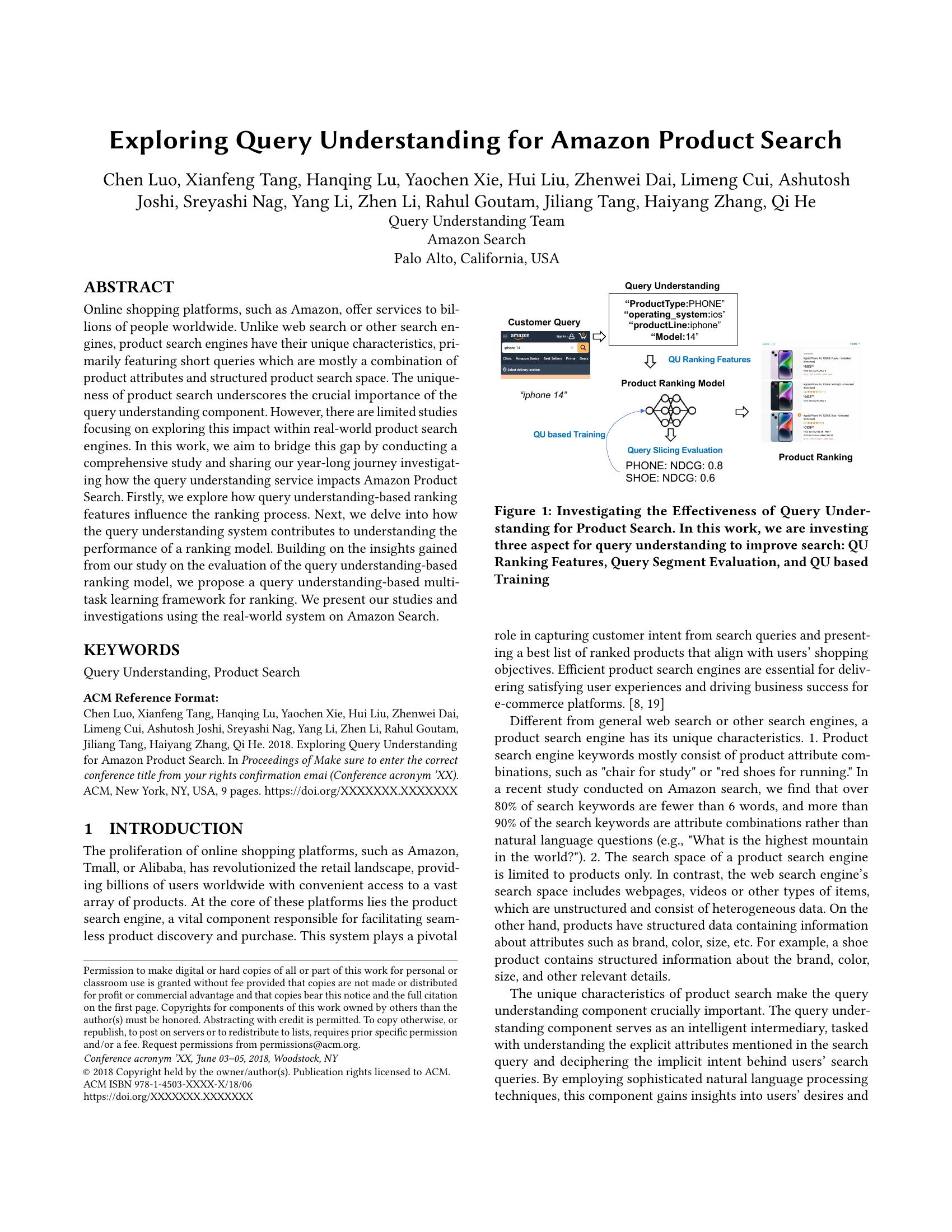 Exploring Query Understanding for Amazon Product Search - 智源社区论文
