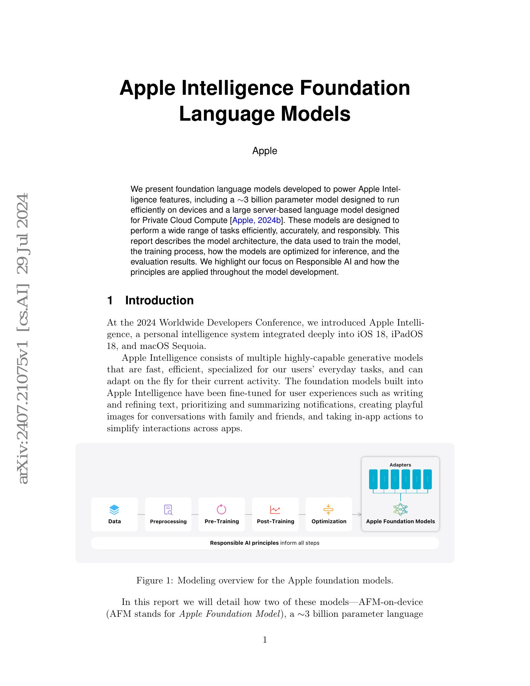 Apple Intelligence Foundation Language Models - 智源社区论文